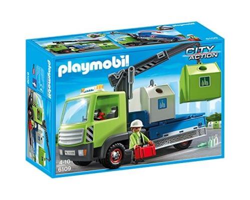 Playmobil City Action 6109 Camion avec grue et conteneurs à verre État correct Playmobil reconditionné disponible sur Fnac