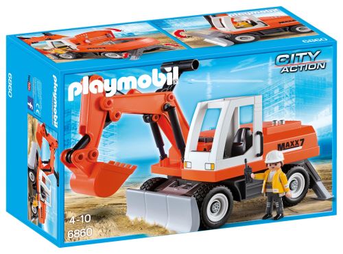 Playmobil City Action 6860 Tractopelle avec godet État correct Playmobil reconditionné disponible sur Fnac