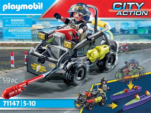 Playmobil City Action 71147 Quad transformable de bandit État correct Playmobil reconditionné disponible sur Fnac