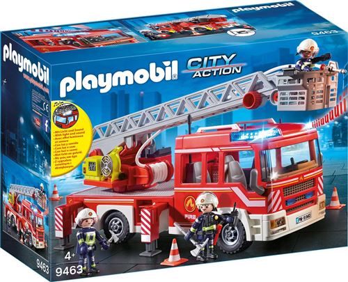 Playmobil City Action 9463 Camion de pompiers avec échelle pivotante État correct Playmobil reconditionné disponible sur Fnac
