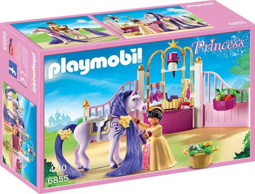 Playmobil Princess 6855 Ecurie avec cheval à coiffer et princesse État correct reconditionné disponible sur Fnac
