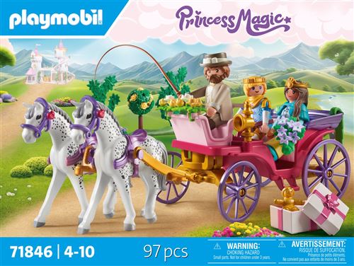 Playmobil Princess Magic 71846 Calèche avec couple princier et cocher État correct Playmobil reconditionné disponible sur Fnac
