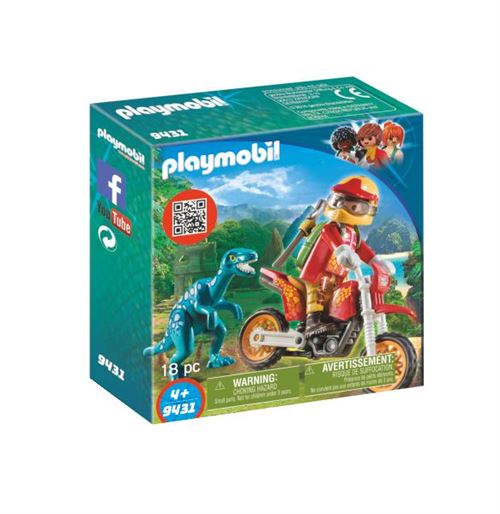 Playmobil The Explorers 9431 Pilote de moto et raptor État correct reconditionné disponible sur Fnac