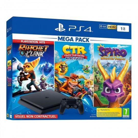 PlayStation 4 Slim 1000GB - Noir + Crash Team Racing + Spyro Reignited Trilogy + Ratchet & Clank Reconditionné Sony reconditionné disponible sur Backmarket | Dero