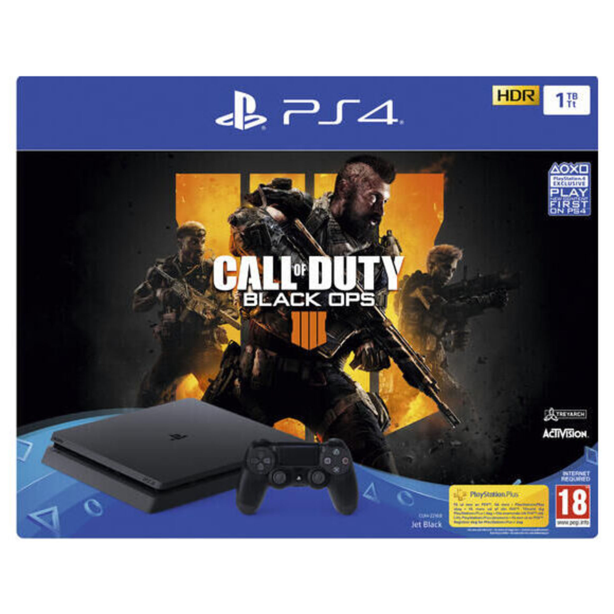 Playstation PS4 Slim 1 To F noir + Call Of Duty Black Ops 4 - Très bon état Très bon état Sony reconditionné disponible sur Pixmania | Dero