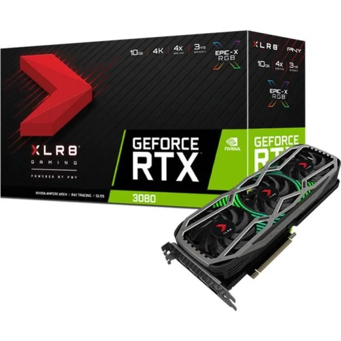 PNY XLR8 - Carte Graphique GeForce RTX 3080 - 10Go LHR Reconditionné - 429,90 € PNY XLR8 - Carte Graphique GeForce RTX 3080 - 10Go LHR Reconditionné PNY reconditionné disponible sur Cdiscount Seconde Vie