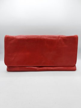 Pochette CAROL rouge de seconde main - 30,00 € Pochette CAROL rouge de seconde main reconditionné disponible sur Claquettes Market