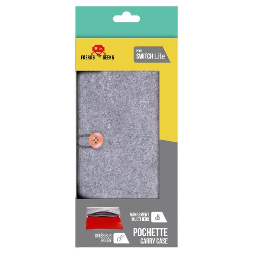 Pochette pour Nintendo Switch Lite Freaks And Geeks Gris clair et rouge État correct N/A reconditionné disponible sur Fnac