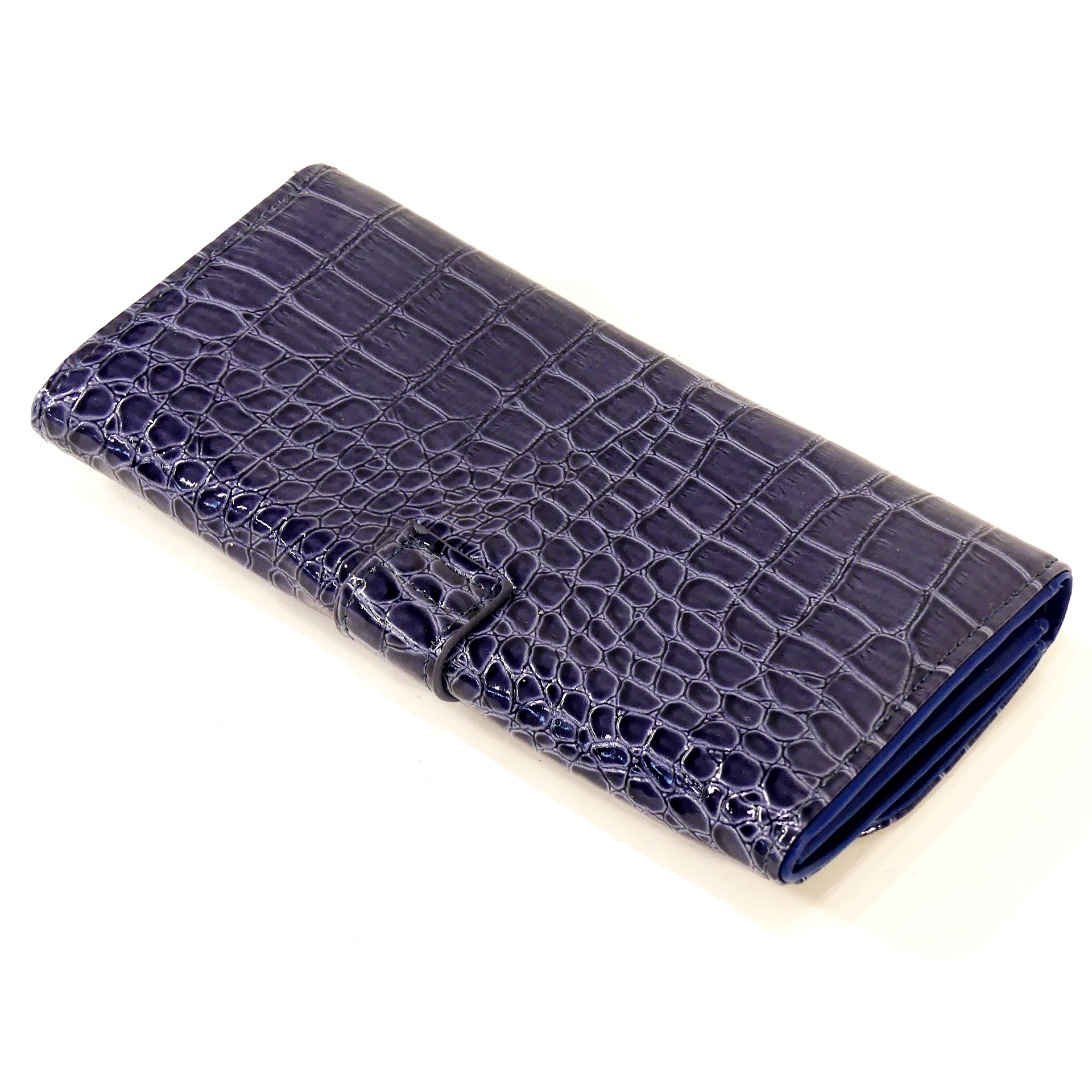 Voir photo 2 de Pochette - Sac - Imprimé Crocodile - Bleu - Primatis Pochette - Sac - Imprimé Crocodile - Bleu - Primatis Parfait état reconditionné photo 2