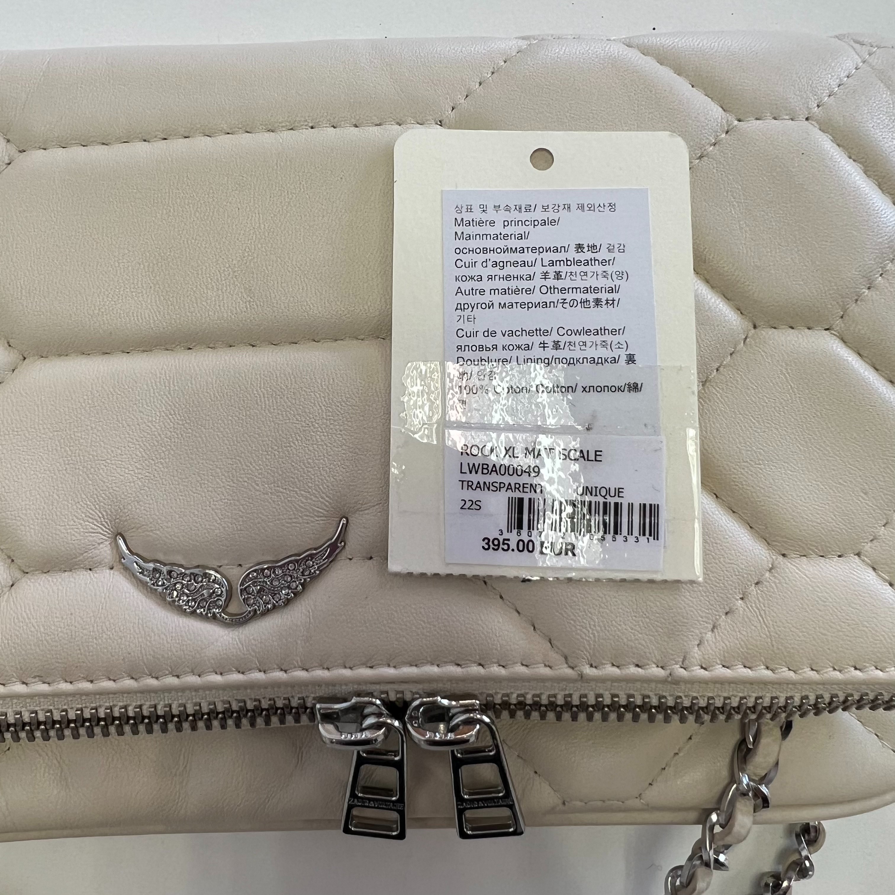 Voir photo 7 de Pochette Zadig & Voltaire Rock cuir blanc écru matelassé Pochette Zadig & Voltaire Rock cuir blanc écru matelassé Parfait état reconditionné photo 7