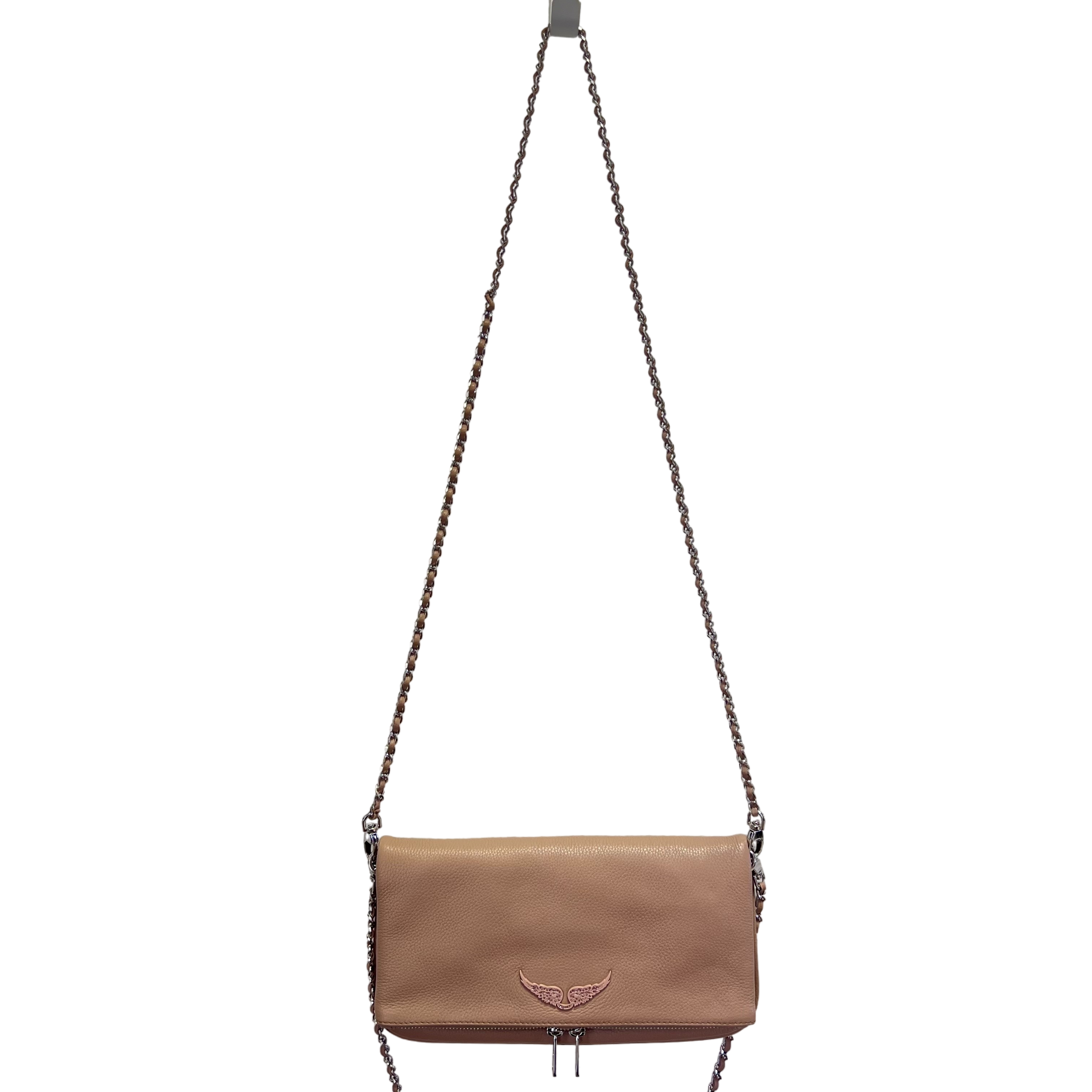 Acheter Pochette Zadig&Voltaire Rock cuir grainé rose pâle Parfait état - 145,00 € Pochette Zadig&Voltaire Rock cuir grainé rose pâle Parfait état reconditionné disponible sur Label Emmaüs