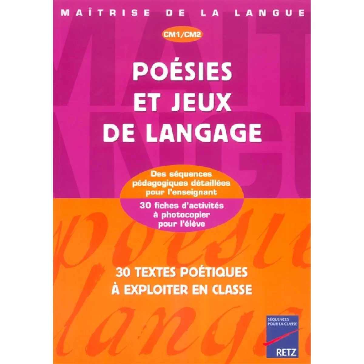 Acheter Poésies et jeux de langage CM1-CM2 État correct - 26,61 € Poésies et jeux de langage CM1-CM2 État correct N/A (Il ne s'agit pas d'une marque reconditionné disponible sur Rue du Commerce Seconde Vie