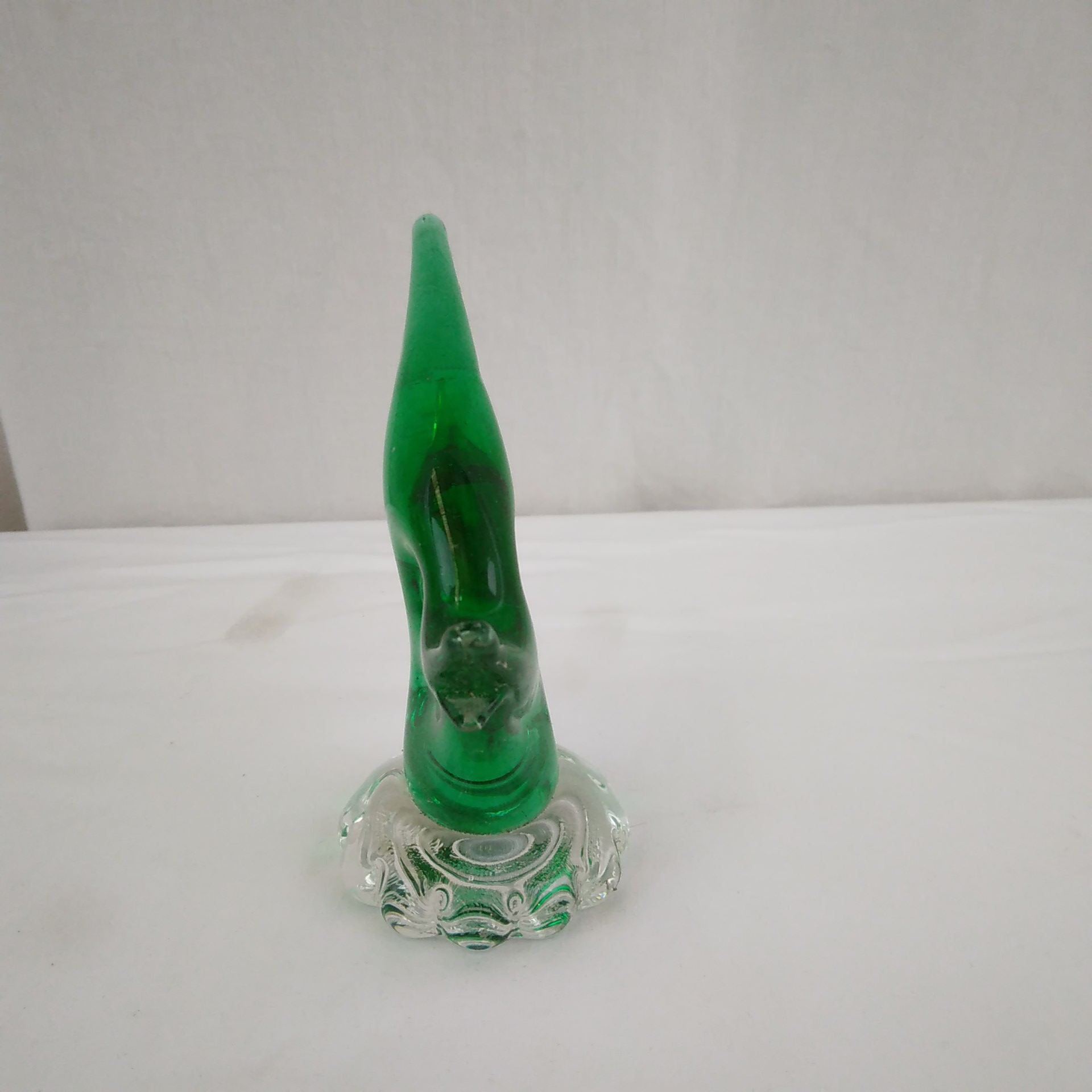 Voir photo 2 de Poisson en verre soufflé vert Poisson en verre soufflé vert Bon état reconditionné photo 2