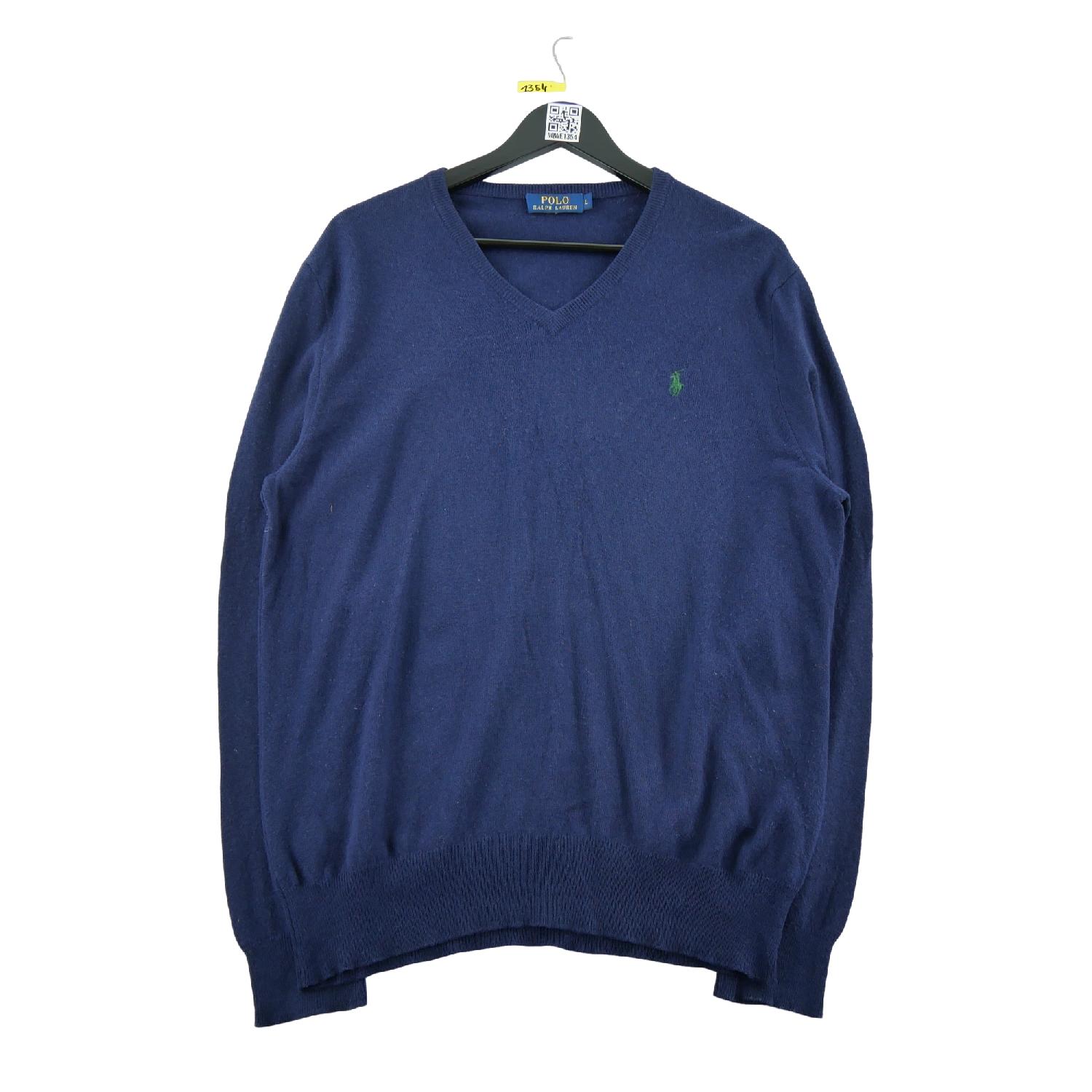Polo Ralph Lauren Pull V Neck Knit Homme Taille L Marine Très bon état Polo Ralph Lauren reconditionné disponible sur Sporteed