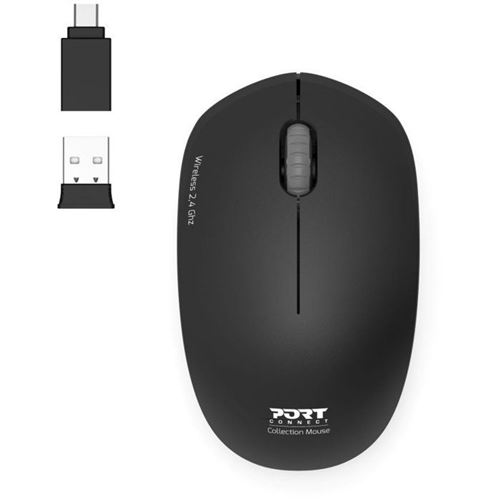 PORT Connect Collection - Souris - optique - 3 boutons - sans fil - 2.4 GHz - récepteur sans fil USB - graphite État correct N/A reconditionné disponible sur Fnac