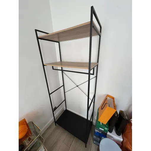 Portant vêtements en métal et chêne Leroy Merlin occasion reconditionné disponible sur Rakuten