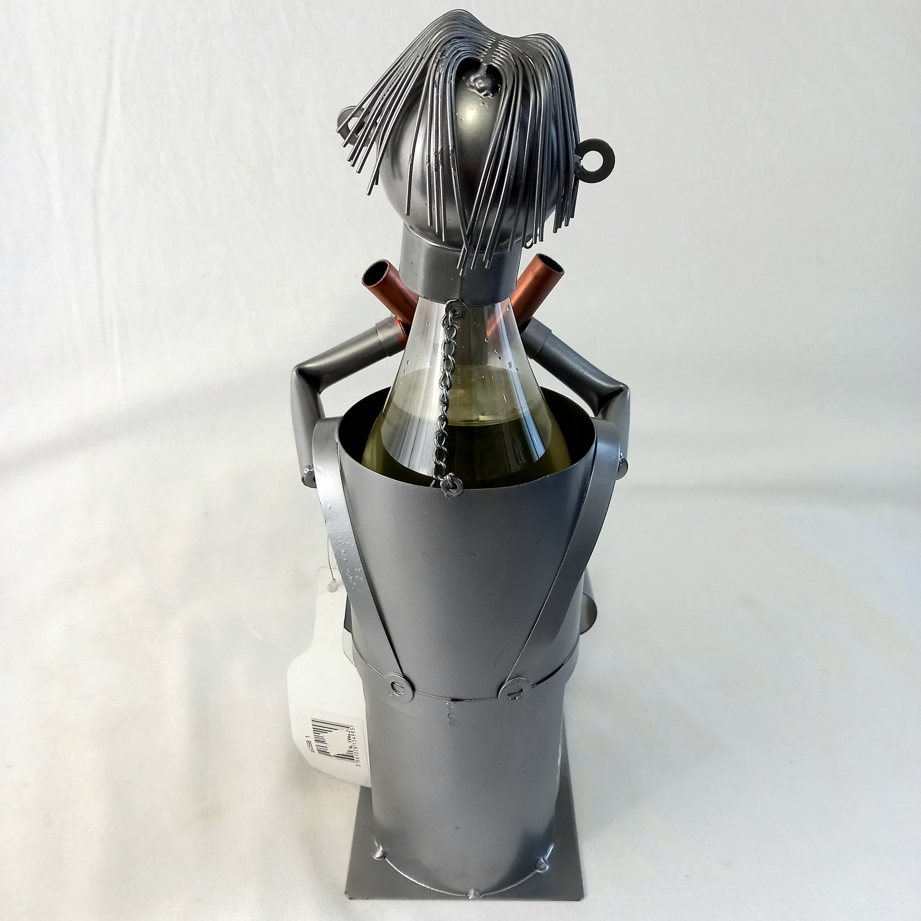 Voir photo 5 de Porte-bouteille en fer forgé de marque "cuvée forgeron les trésors du Galion", représentant un barman Porte-bouteille en fer forgé de marque "cuvée forgeron les trésors du Galion", représentant un barman Très bon état reconditionné photo 5