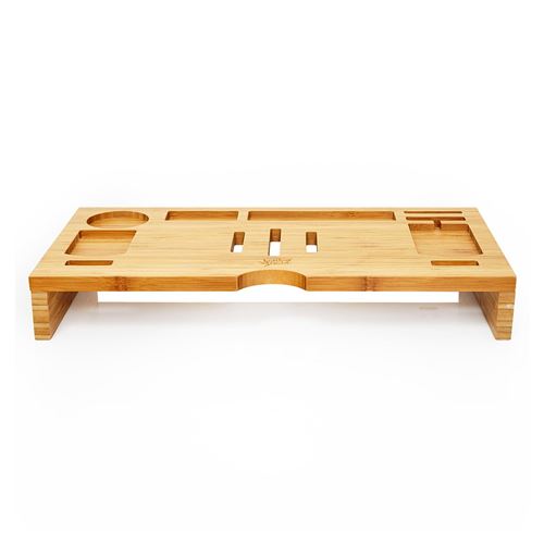 Porte-moniteur - Blumfeldt Bambuswald -Compartiments de rangement - 60x8,5x30 cm - En bambou État correct N/A reconditionné disponible sur Fnac