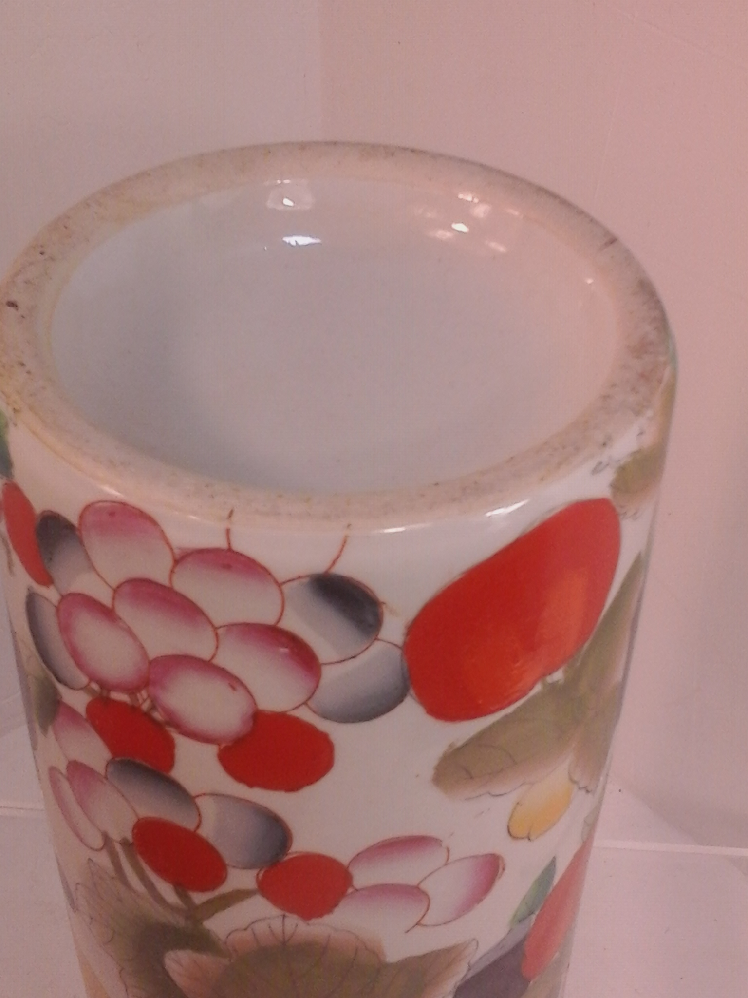 Voir photo 4 de Porte-parapluies Chine XXe décor floral 1970 L6129 Porte-parapluies Chine XXe décor floral 1970 L6129 Parfait état reconditionné photo 4