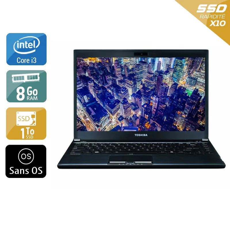 Portégé R930 13,3" 2012 - Intel Core i3 2,5Ghz - 2 - 16Go DDR3 - 1To SSD - Intel HD Graphics 4000 - Gris / Noir - Sans OS - AZERTY Reconditionné - 334,95 € Portégé R930 13,3" 2012 - Intel Core i3 2,5Ghz - 2 - 16Go DDR3 - 1To SSD - Intel HD Graphics 4000 - Gris / Noir - Sans OS - AZERTY Reconditionné Toshiba reconditionné disponible sur QuelBonPlan