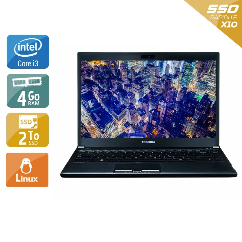 Portégé R930 13,3" 2012 - Intel Core i3 2,5Ghz - 2 - 4Go DDR4 - 2To SSD - Intel HD Graphics 4000 - Gris / Noir - Linux - AZERTY — Bon état Reconditionné - 366,45 € Portégé R930 13,3" 2012 - Intel Core i3 2,5Ghz - 2 - 4Go DDR4 - 2To SSD - Intel HD Graphics 4000 - Gris / Noir - Linux - AZERTY — Bon état Reconditionné Toshiba reconditionné disponible sur QuelBonPlan | Dero