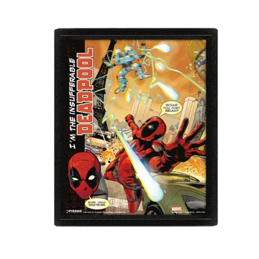 Poster 3D Lenticular Marvel - Deadpool Attack 25x20cm occasion reconditionné disponible sur Rakuten