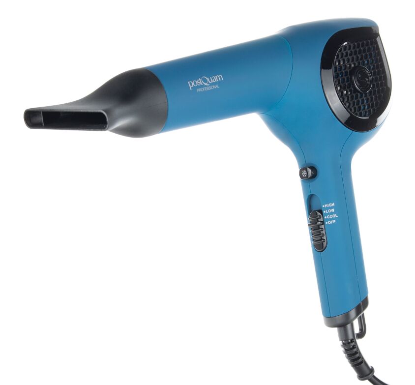 postQuam'sèche-cheveux rétro moteur DC 1400W bleu Parfait état reconditionné disponible sur Refurbed | Dero