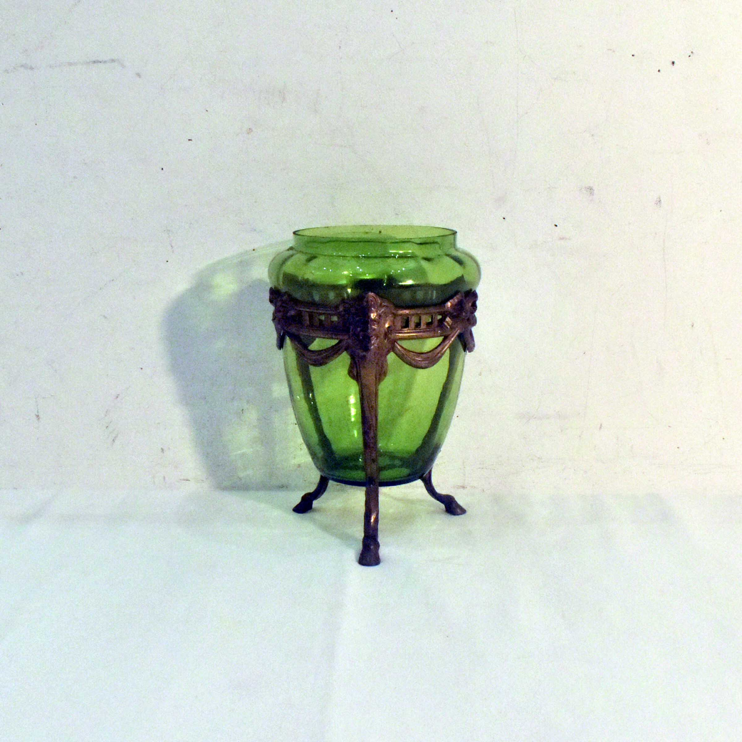 Voir photo 9 de Pot à Biscuits Incomplet - Verre Teinté & Bronze Doré - Esprit Napoléon III Pot à Biscuits Incomplet - Verre Teinté & Bronze Doré - Esprit Napoléon III Bon état reconditionné photo 9
