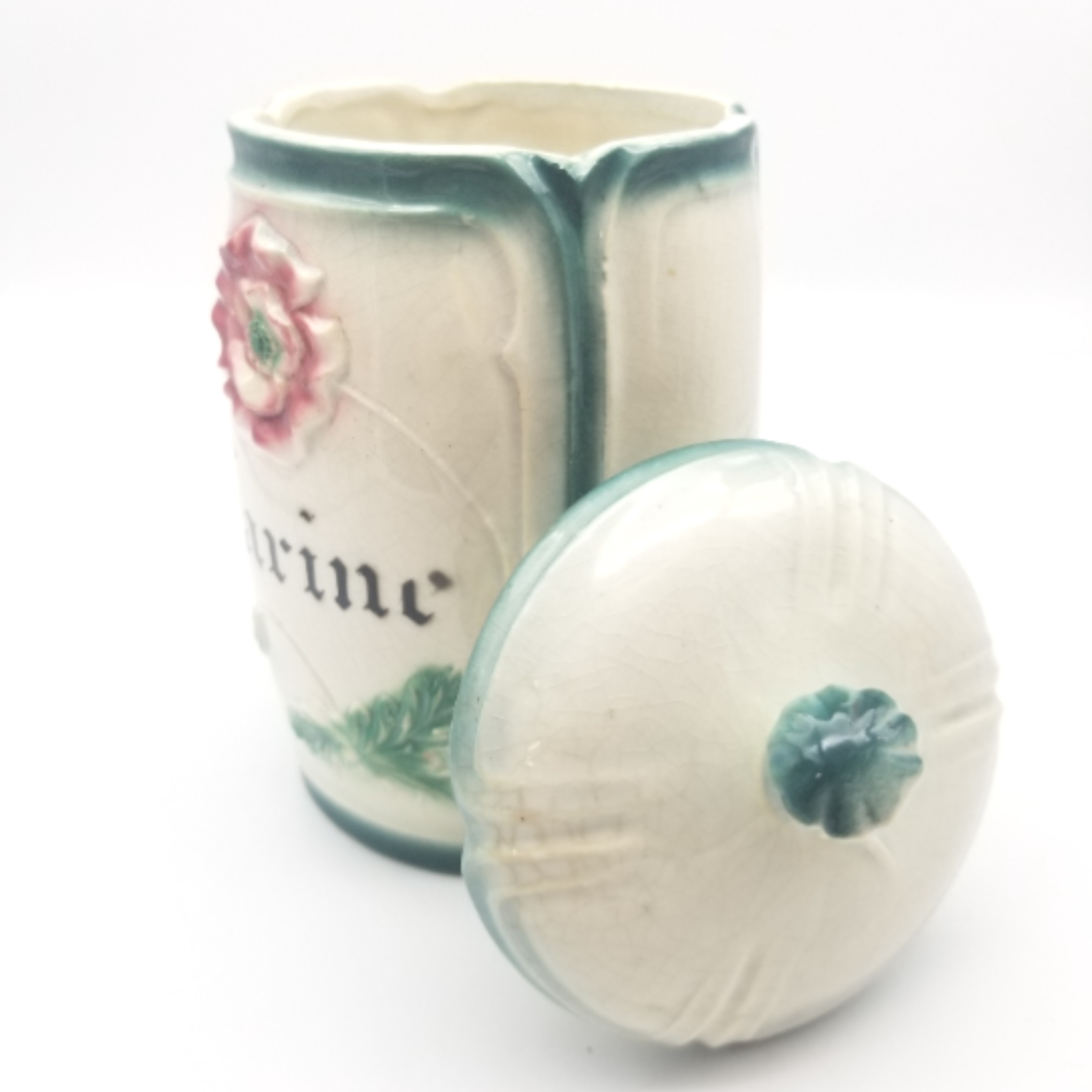 Voir photo 3 de Pot à farine faïence vintage Pot à farine faïence vintage Bon état reconditionné photo 3