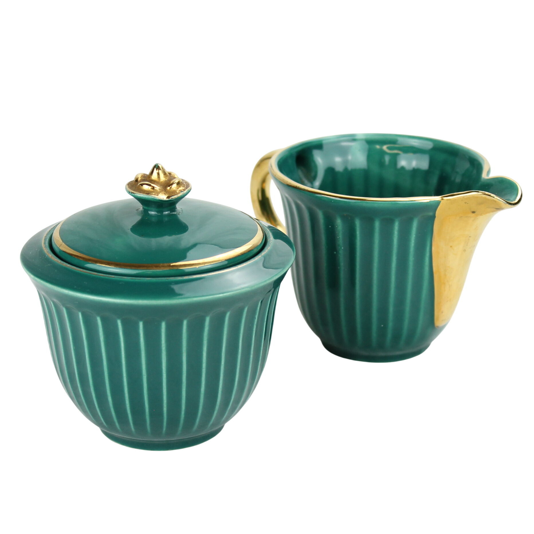 Acheter Pot à lait et Sucrier, Création Val d'Or - Céramique Bon état - 10,00 € Pot à lait et Sucrier, Création Val d'Or - Céramique Bon état reconditionné disponible sur Label Emmaüs