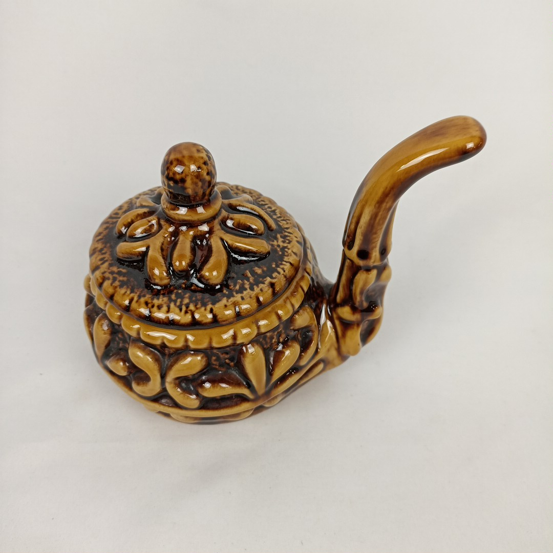 Voir photo 3 de Pot à tabac ancien en forme de pipe Pot à tabac ancien en forme de pipe Bon état reconditionné photo 3