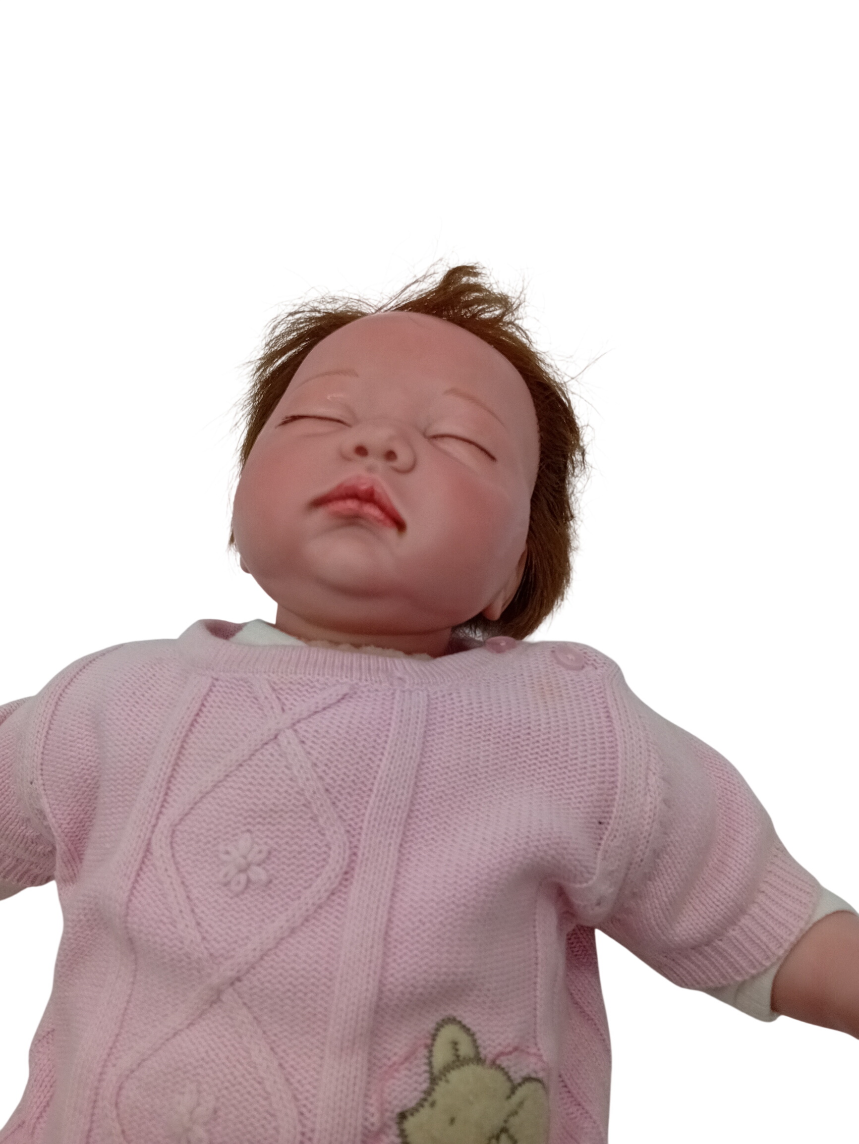 Voir photo 2 de Poupée Bébé Réaliste Avec Pull Et Pantalon Rose Taille Unique (B525) Poupée Bébé Réaliste Avec Pull Et Pantalon Rose Taille Unique (B525) Bon état reconditionné photo 2
