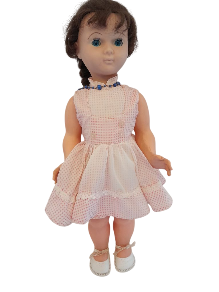 Acheter Poupée Bella 1967 complête avec sa robe Vichy d'origine Très bon état - 60,00 € Poupée Bella 1967 complête avec sa robe Vichy d'origine Très bon état reconditionné disponible sur Label Emmaüs