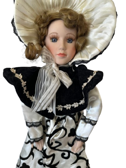 Voir photo 3 de Poupée de collection en porcelaine - style victorien Poupée de collection en porcelaine - style victorien Bon état reconditionné photo 3