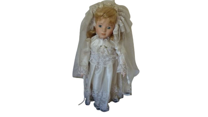 Voir photo 2 de Poupée en porcelaine vintage Mariée - The Classique Collection (42 cm) Poupée en porcelaine vintage Mariée - The Classique Collection (42 cm) Bon état reconditionné photo 2