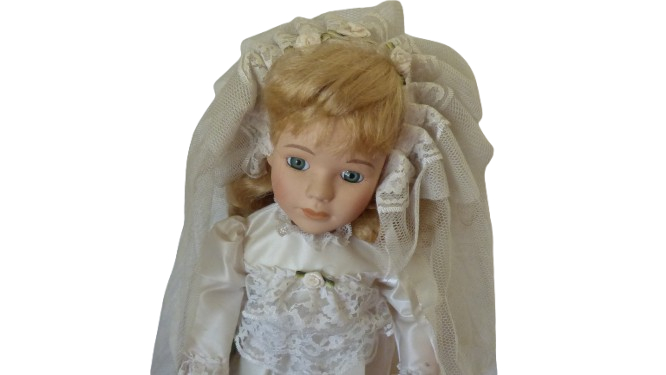 Voir photo 3 de Poupée en porcelaine vintage Mariée - The Classique Collection (42 cm) Poupée en porcelaine vintage Mariée - The Classique Collection (42 cm) Bon état reconditionné photo 3