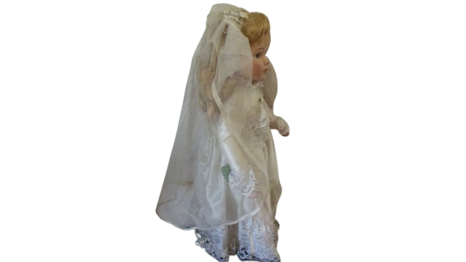 Voir photo 8 de Poupée en porcelaine vintage Mariée - The Classique Collection (42 cm) Poupée en porcelaine vintage Mariée - The Classique Collection (42 cm) Bon état reconditionné photo 8