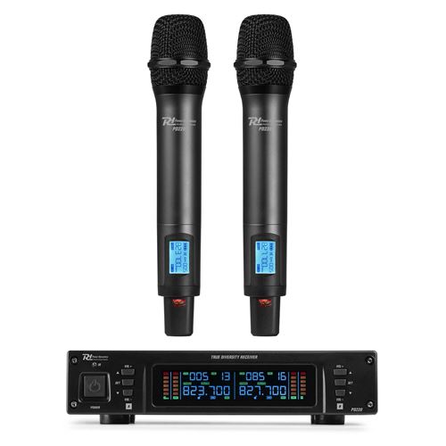Power Dynamics PD220 - Système de Microphones Sans Fil UHF, True Diversity, 2 Micros et 1 Récepteur - 2x80 Canaux État correct reconditionné disponible sur Fnac
