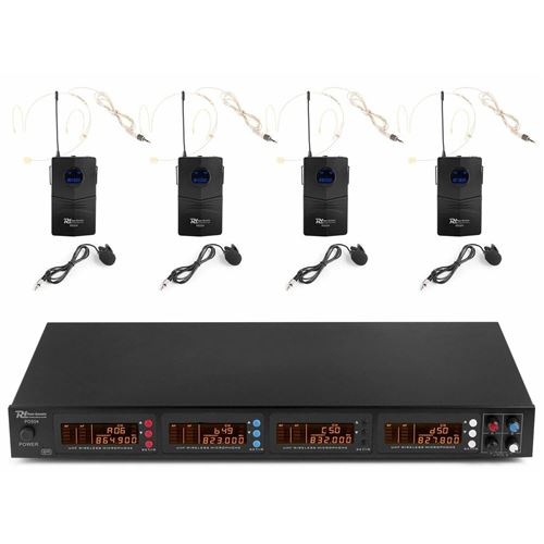 Power Dynamics PD504B - Set Micro sans Fil UHF, 4 Émetteurs de Poche, Livré dans une Valise en Aluminium État correct Power Dynamics reconditionné disponible sur Fnac