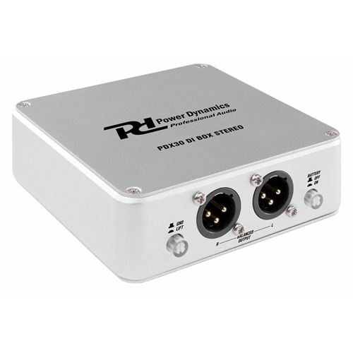 Power Dynamics PDX30 Boîte d'injection directe DI Box pour table de mixage ou instrument de musique État correct Power Dynamics reconditionné disponible sur Fnac