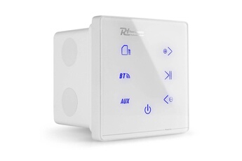 Powerline A100W Amplificateur audio mural 4 x 20 Watts, Récepteur sans fil Bluetooth, USB et micro SD, Ecran tactile Très bon état Power Dynamics reconditionné disponible sur Darty