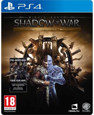 Pre-Order | Shadow Of War Gold Mix Ps4 | Livraison à partir de 10/10/2017 État correct N/A reconditionné disponible sur Fnac