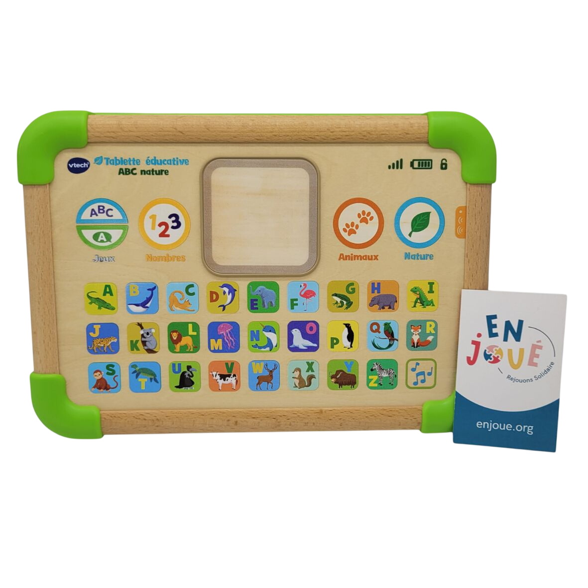 Premier âge - Tablette éducative ABC nature - Vtech - À partir de 1 an. Très bon état - 12,00 € Premier âge - Tablette éducative ABC nature - Vtech - À partir de 1 an. Très bon état reconditionné disponible sur Label Emmaüs