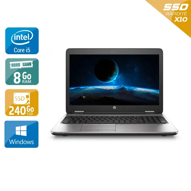 ProBook 650 G2 15,5" 2015 - Intel Core i5 2,3Ghz - 2 - 8Go DDR4 - 240Go SSD - Intel HD Graphics 520 - Gris / Noir - Windows 10 - AZERTY Reconditionné - 261,45 € ProBook 650 G2 15,5" 2015 - Intel Core i5 2,3Ghz - 2 - 8Go DDR4 - 240Go SSD - Intel HD Graphics 520 - Gris / Noir - Windows 10 - AZERTY Reconditionné Hewlett-Packard reconditionné disponible sur QuelBonPlan