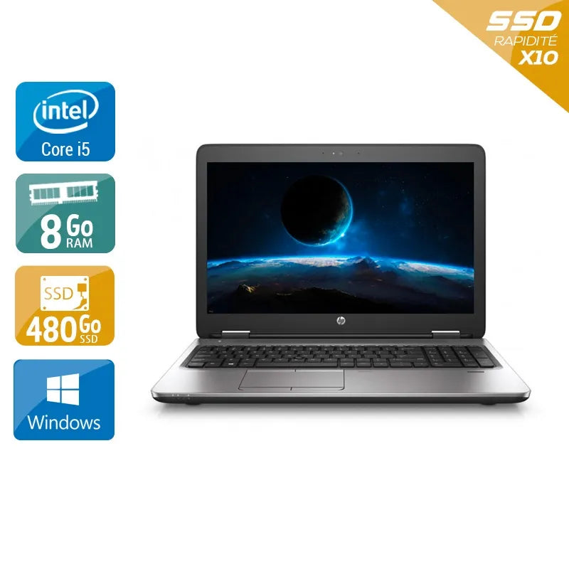 ProBook 650 G2 15,5" 2015 - Intel Core i5 2,3Ghz - 2 - 8Go DDR4 - 480Go SSD - Intel HD Graphics 520 - Gris / Noir - Windows 10 - AZERTY Reconditionné - 334,95 € ProBook 650 G2 15,5" 2015 - Intel Core i5 2,3Ghz - 2 - 8Go DDR4 - 480Go SSD - Intel HD Graphics 520 - Gris / Noir - Windows 10 - AZERTY Reconditionné Hewlett-Packard reconditionné disponible sur QuelBonPlan