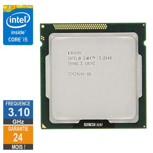 Processeur Intel Core I5-2400 3.10GHz SR00Q LGA1155 6Mo État correct - 20,03 € Processeur Intel Core I5-2400 3.10GHz SR00Q LGA1155 6Mo État correct Intel reconditionné disponible sur Fnac