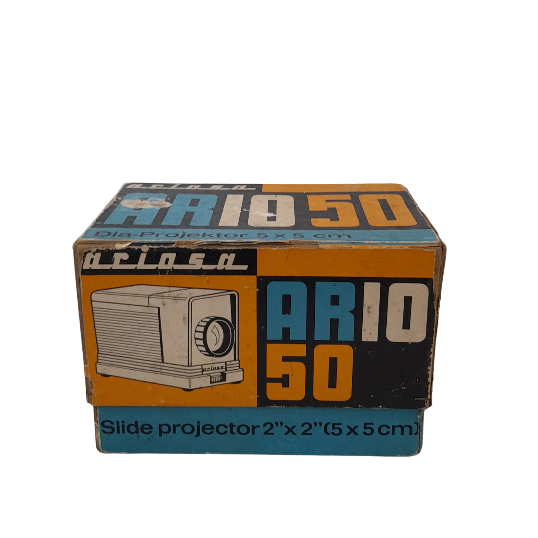 Voir photo 9 de Projecteur de Diapositives Vintage - Ariosa Ario 50 (Objectif Maginon 80mm) – Avec boîte d'origine Projecteur de Diapositives Vintage - Ariosa Ario 50 (Objectif Maginon 80mm) – Avec boîte d'origine Bon état reconditionné photo 9