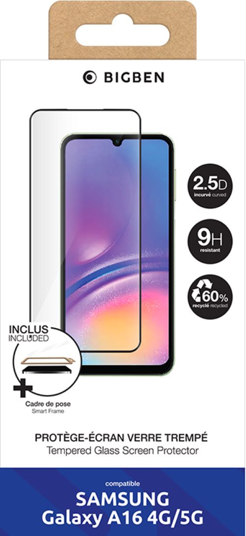 Protection d'écran Bigben 2,5D Original pour Samsung Galaxy A16 4G et 5G État correct Bigben Connected reconditionné disponible sur Fnac