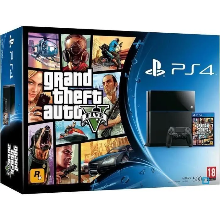 PS4 500 Go Noire + GTA V Reconditionné - 182,90 € PS4 500 Go Noire + GTA V Reconditionné Sony Interactive Entertainment reconditionné disponible sur Cdiscount Seconde Vie | Dero