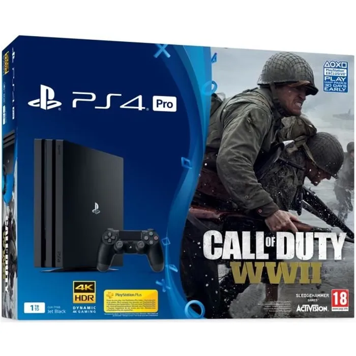 Acheter PS4 PRO 1 To + Call Of Duty : World War II + Qui es-tu? (Jeu à télécharger) refurbished - 220,91 € PS4 PRO 1 To + Call Of Duty : World War II + Qui es-tu? (Jeu à télécharger) refurbished reconditionné disponible sur Cdiscount Seconde Vie